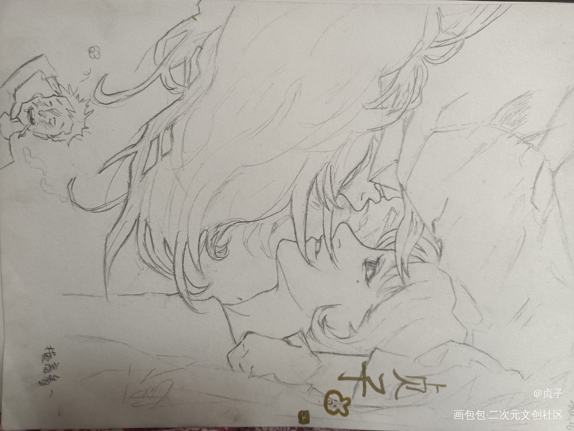 我破碎的真理子_手绘绘画作品