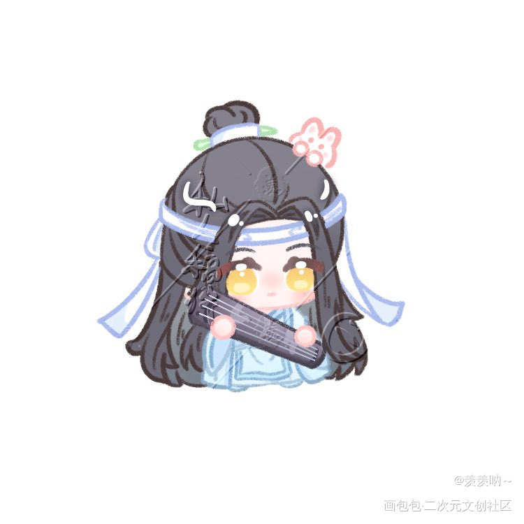 蓝湛小鼻嘎~_魔道祖师忘羡蓝忘机画画墨香铜臭绘画作品