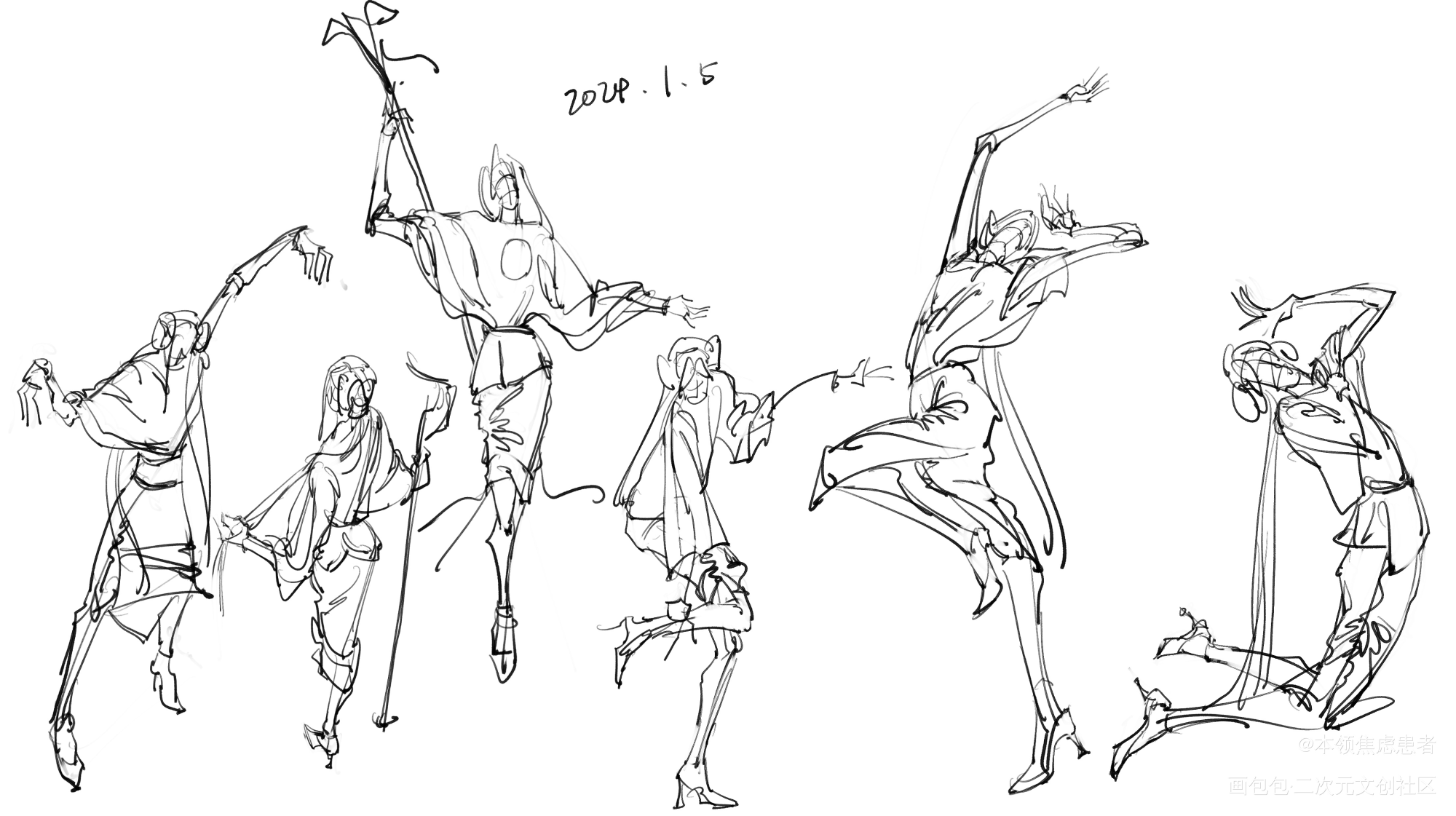 速写day5_奖学金计划绘画作品