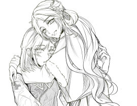 oc小情侣~麻烦点个赞呀_绘画作品