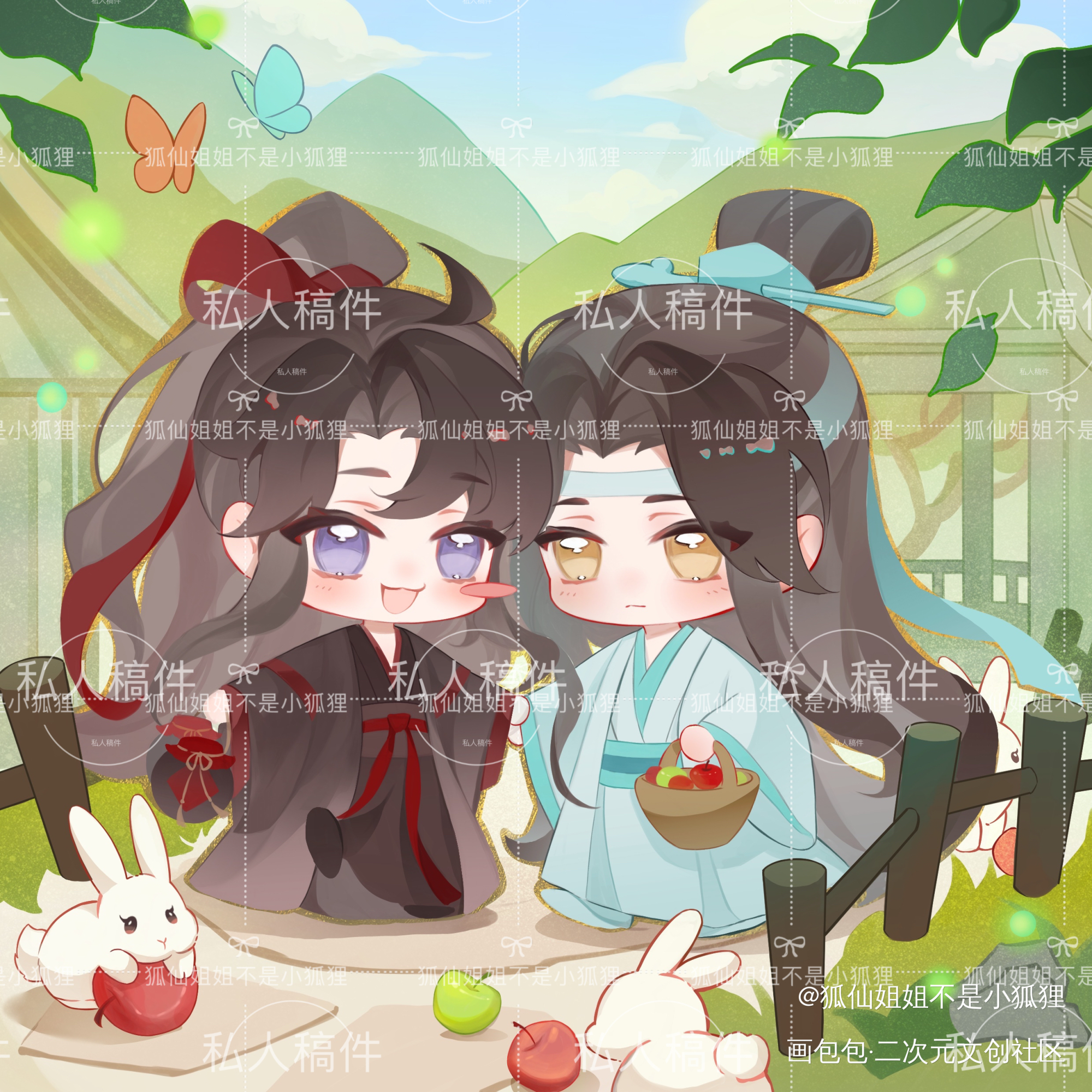 野餐🧺_魔道祖师忘羡绘画作品