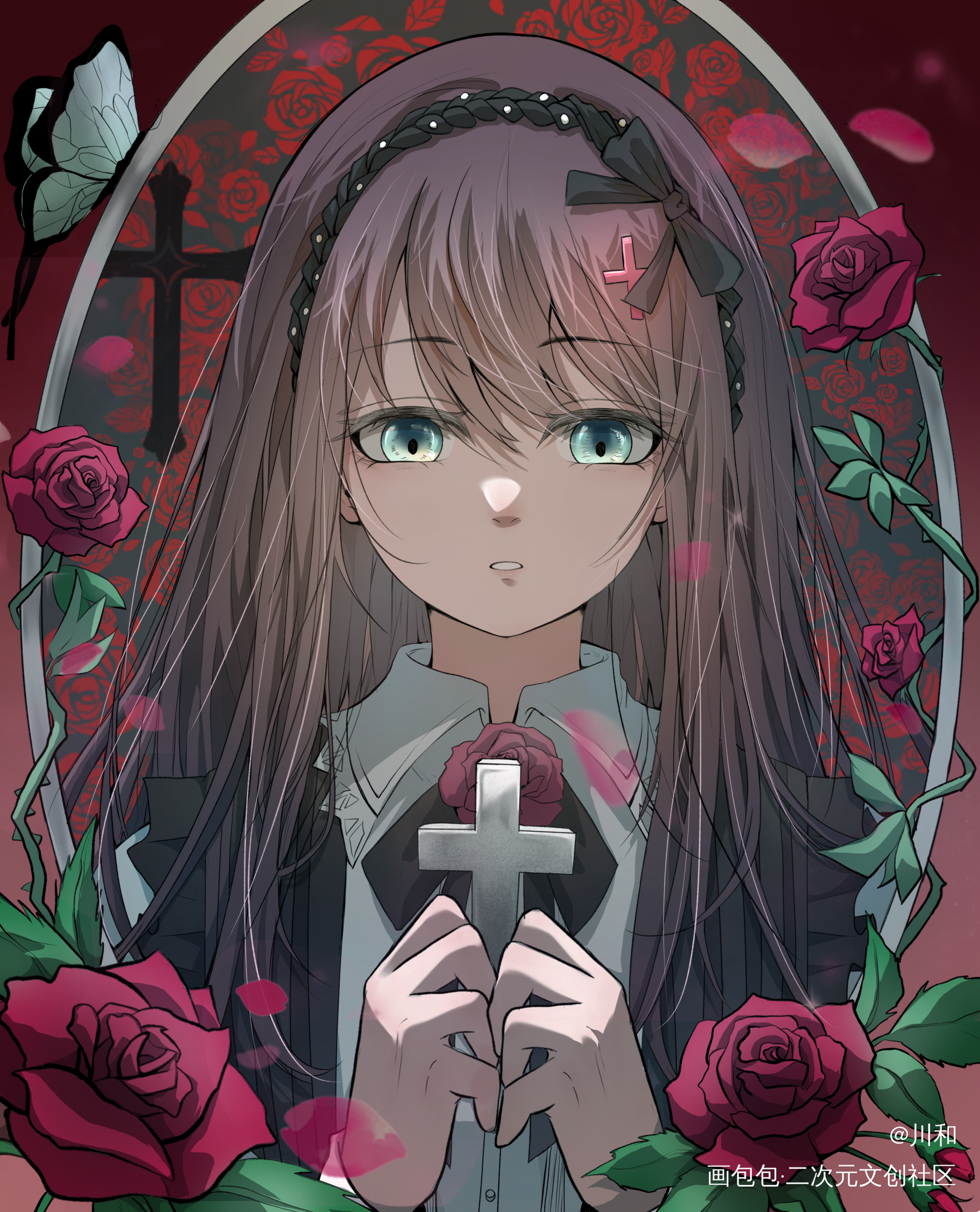 “死神为她的天使祈祷”_今日OC推荐板绘涂oc绘画作品