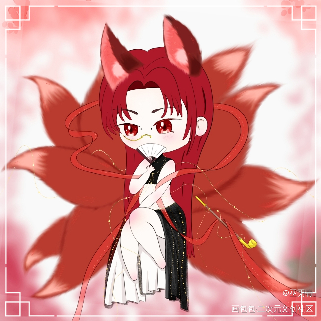 九尾狐～_针锋对决188男团顾青裴绘画作品