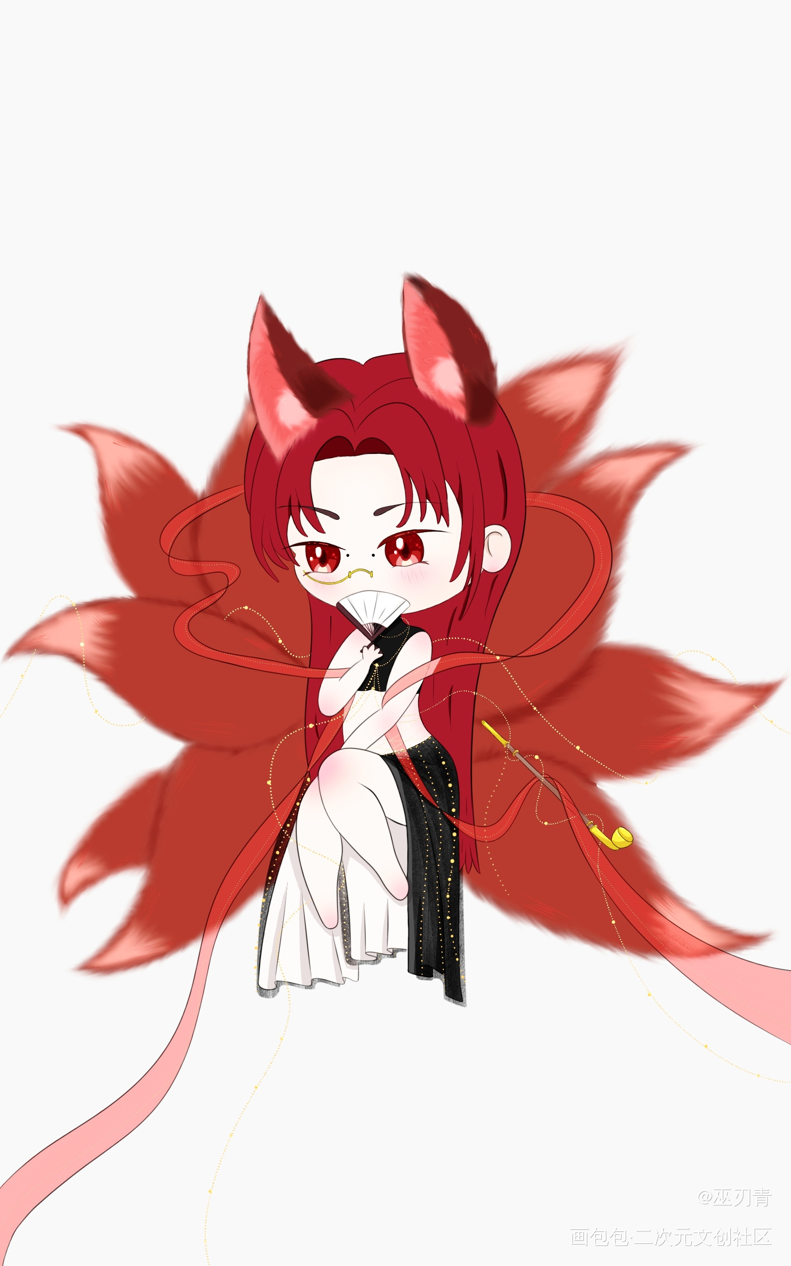 九尾狐～_针锋对决188男团顾青裴绘画作品