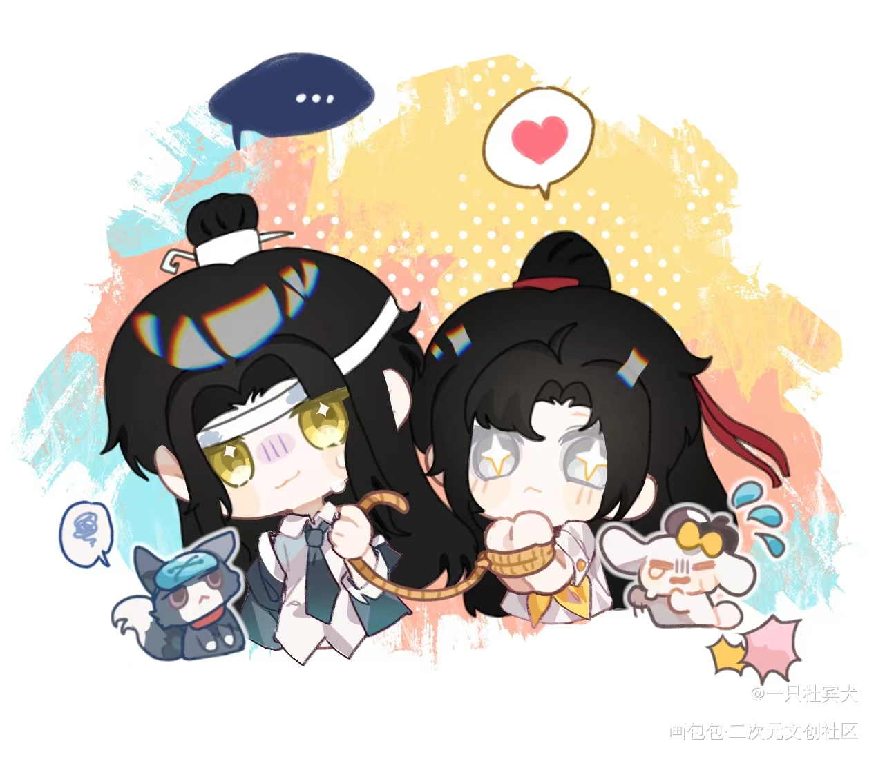 捆绑_魔道祖师绘画作品