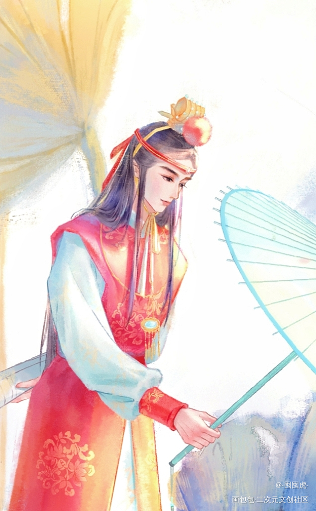 留得残荷听雨声_红楼梦宝黛林黛玉国风古风绘画作品