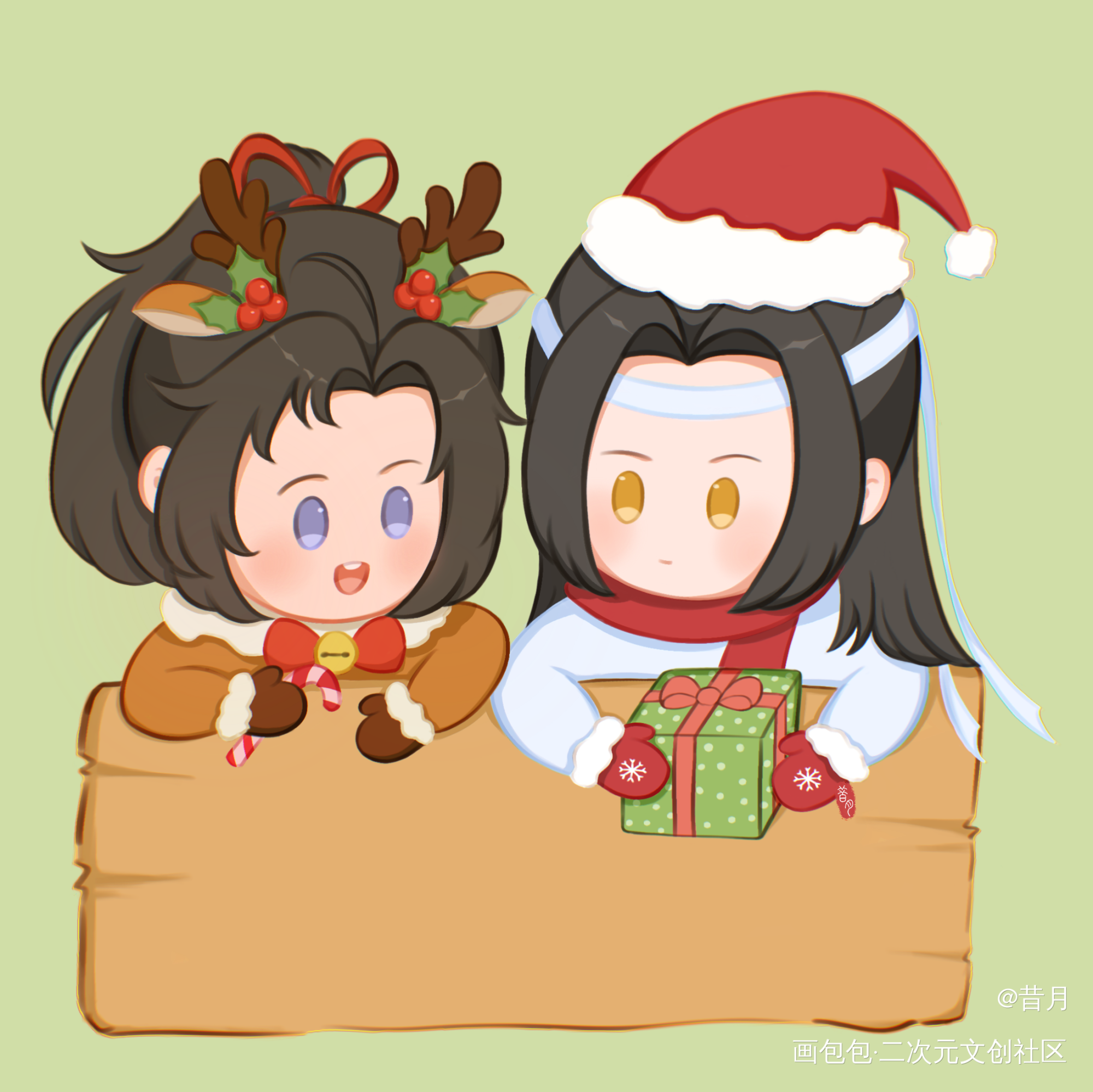之前抽奖的图～_魔道祖师忘羡绘画作品