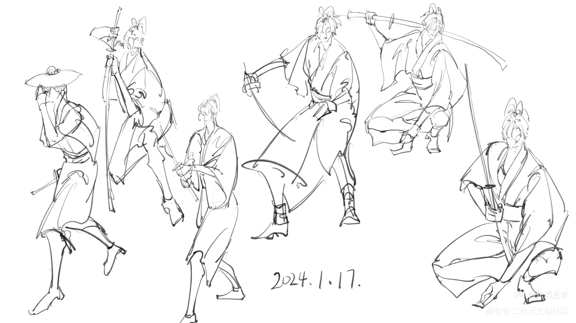 速写day17_奖学金计划绘画作品
