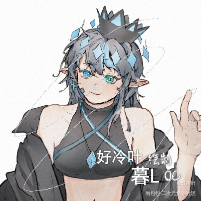 画好了hhhhhhh_盲盒稿摸鱼约稿绘画绘画作品