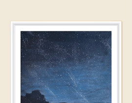 夜里的海滩_绘画作品