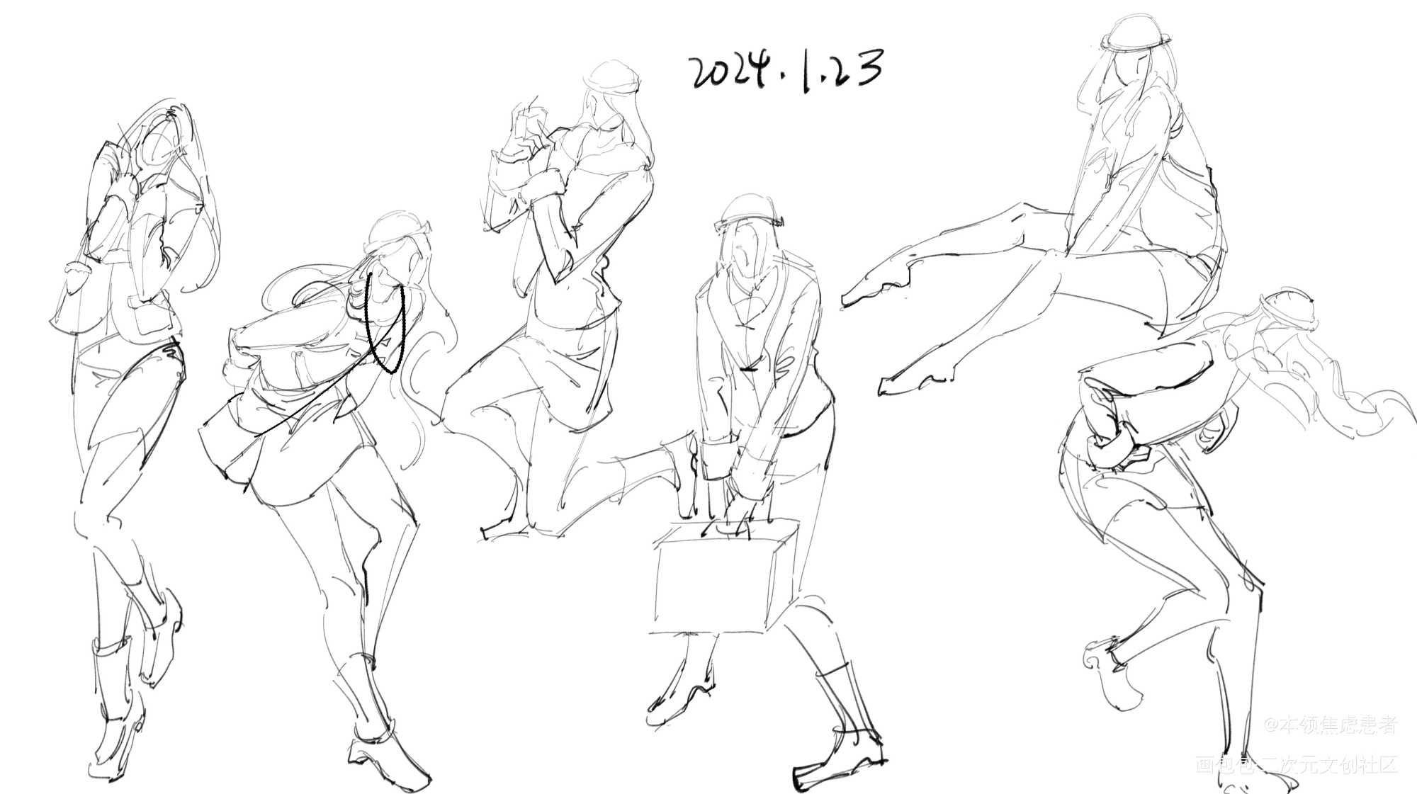 速写day23_奖学金计划绘画作品
