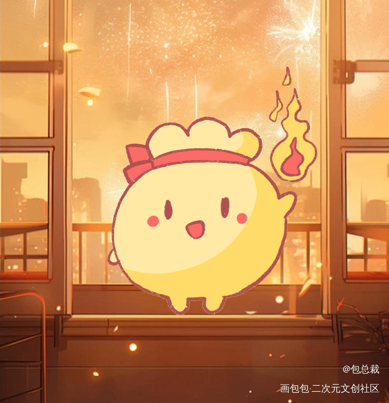 天气好冷，一起暖暖吧！！_包总裁·画包包绘画作品