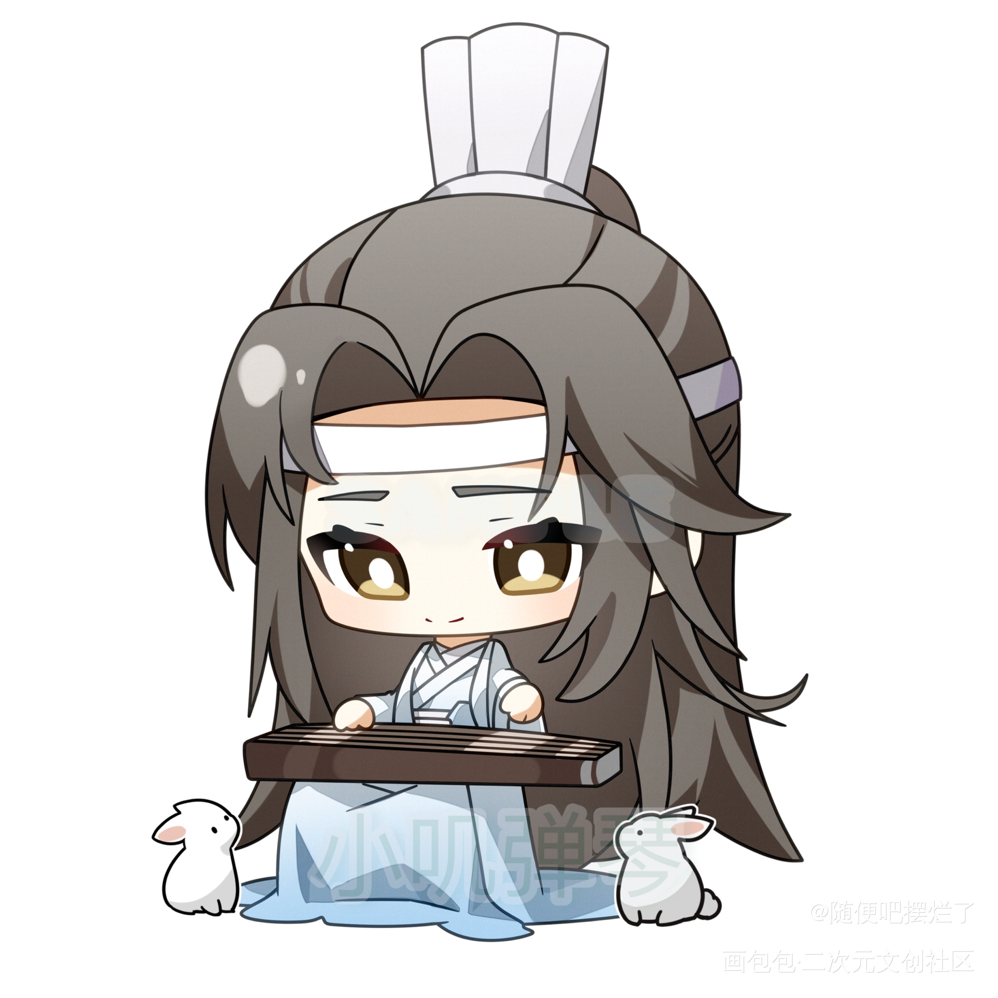 和上次的羡是一对儿~_魔道祖师忘羡蓝忘机·魔道祖师设定小宴·蓝忘机0123生贺n小时蓝忘机0123生日快乐绘画作品