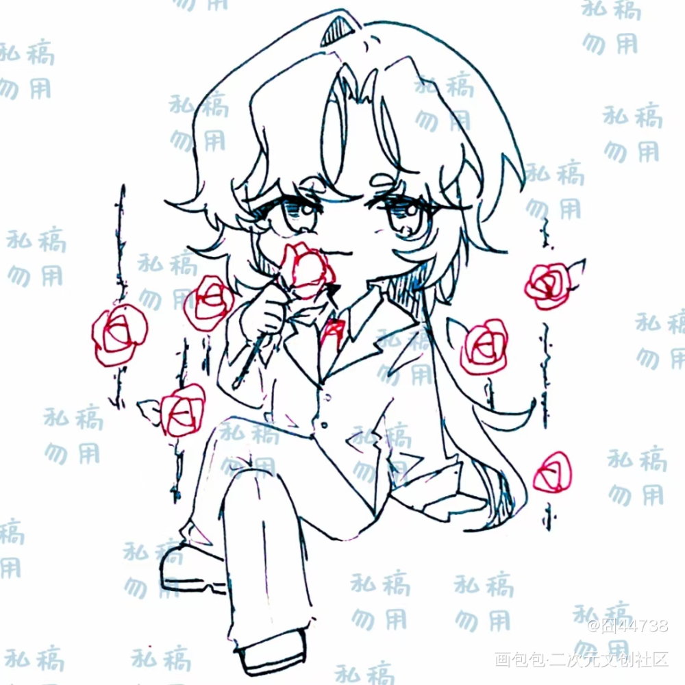 恶魔和他的小魔术师_惊悚练习生妄鸦九九归一无限练习生宗九绘画作品