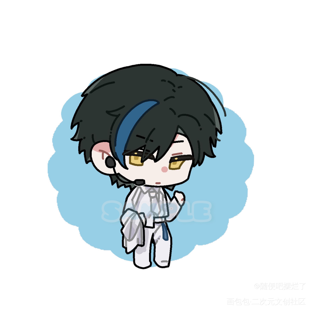 乐队小叽_魔道祖师忘羡蓝忘机·魔道祖师设定小宴·蓝忘机0123生贺n小时蓝忘机0123生日快乐绘画作品