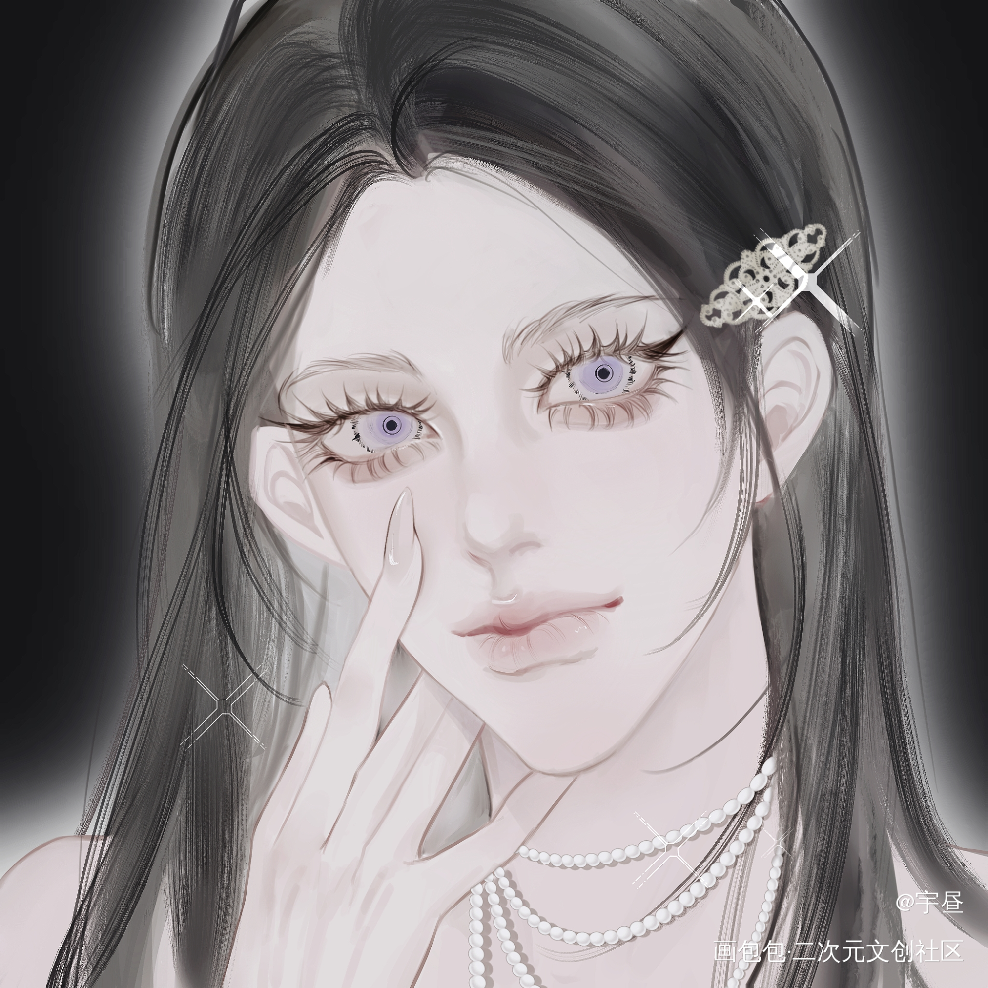 女配法则_摸鱼页人物练习草稿绘画作品