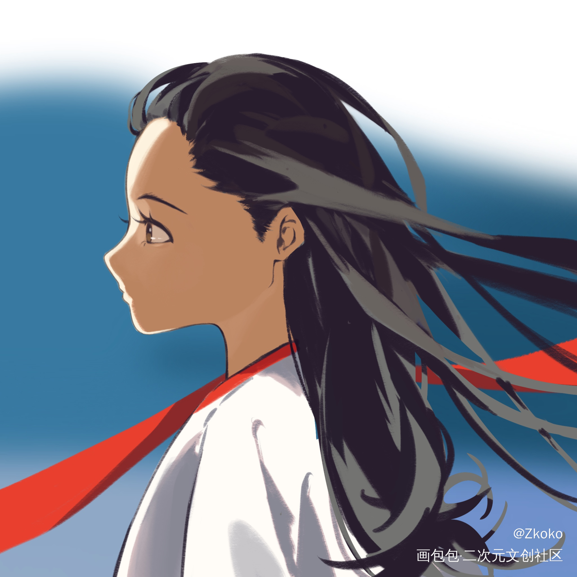 摸鱼_板绘涂摸鱼页绘画作品