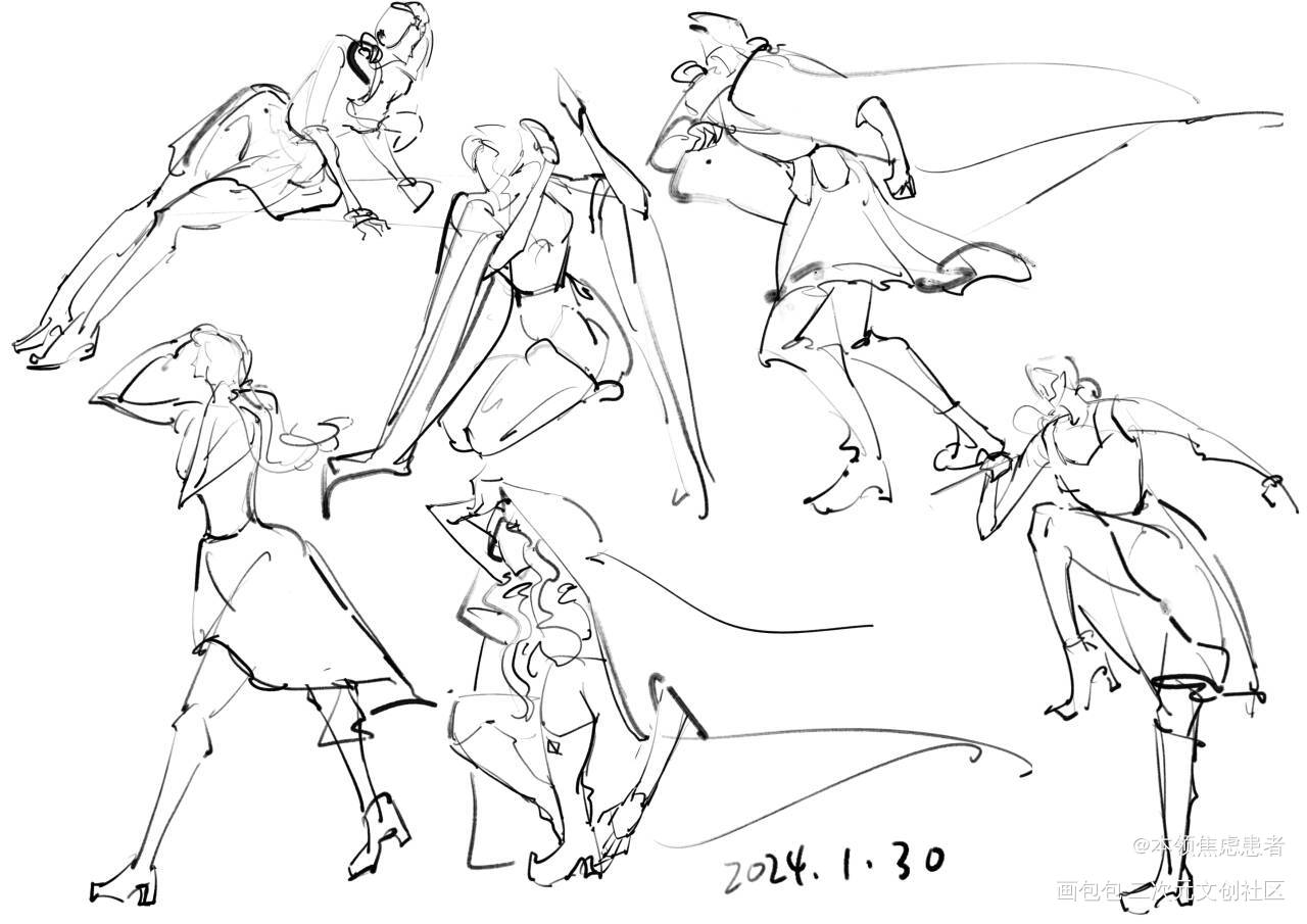 速写day30_奖学金计划绘画作品