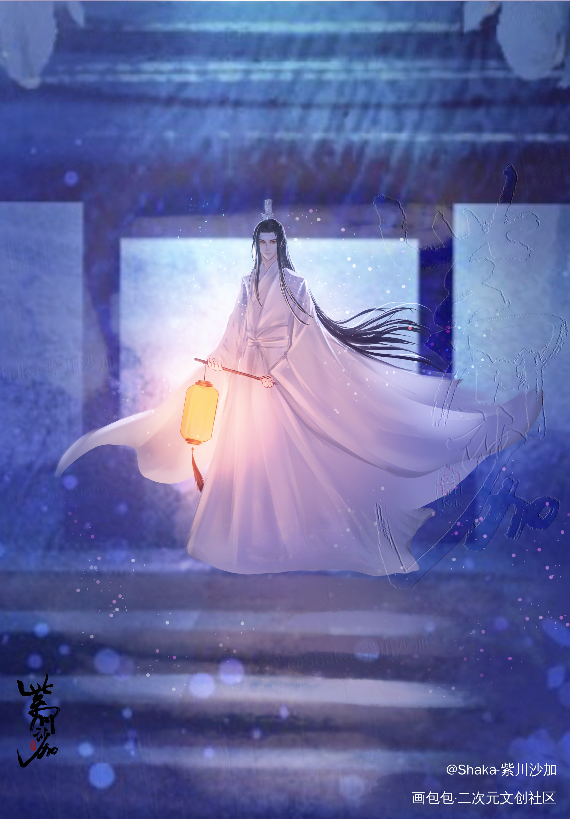 忘机生贺_魔道祖师忘羡蓝忘机，魏无羡绘画作品