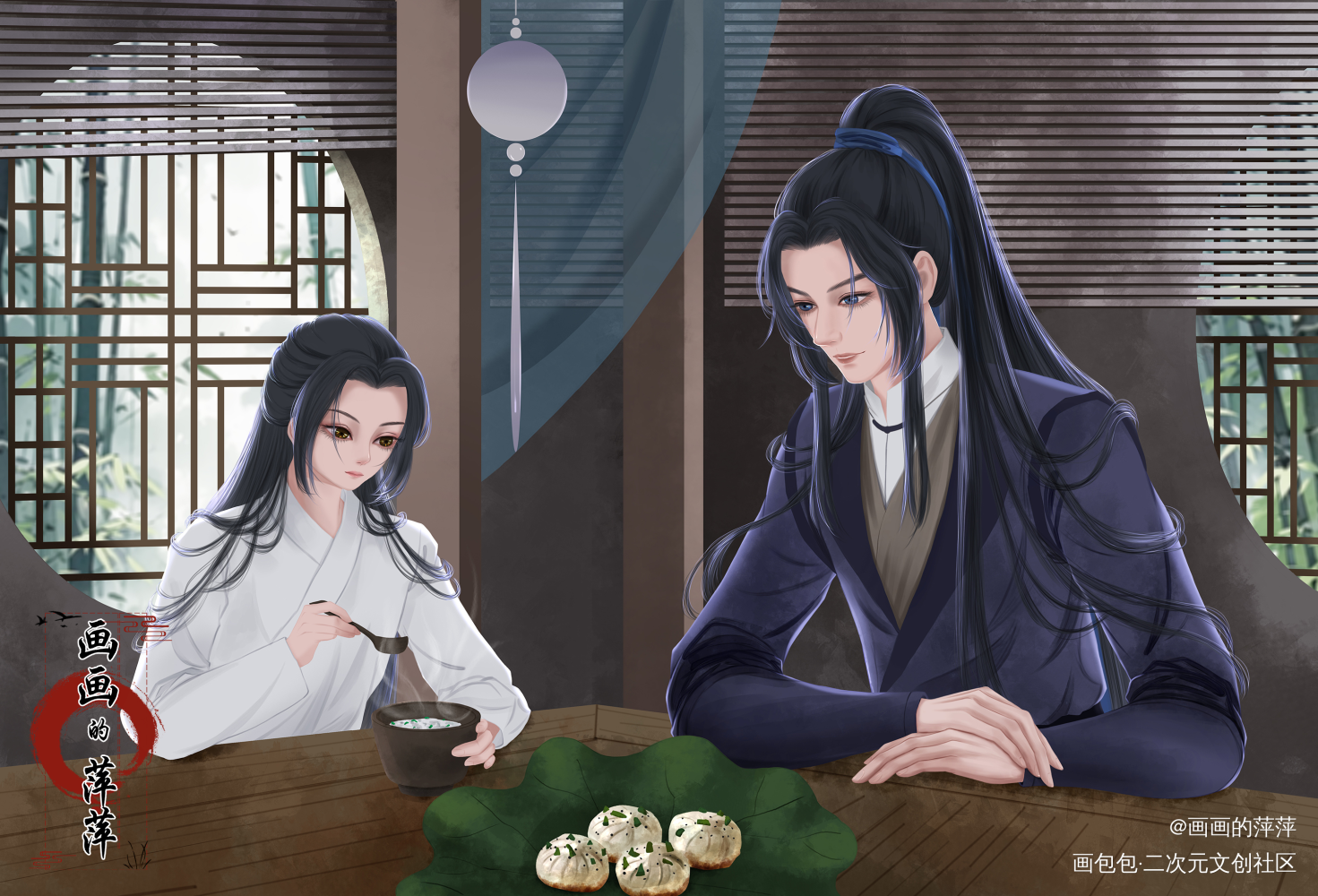 本座很好？_二哈和他的白猫师尊燃晚绘画原创绘画作品