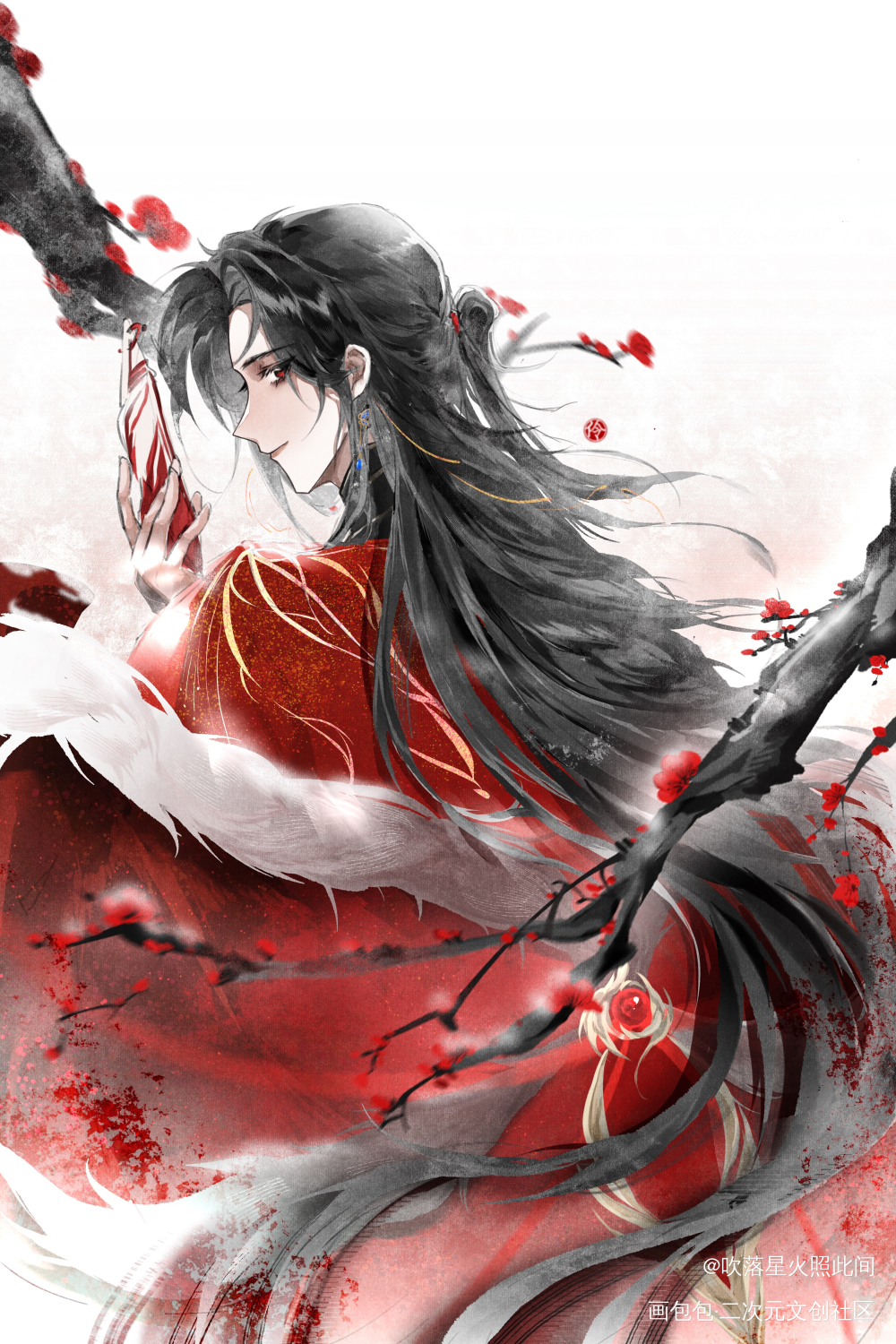 红梅_今日OC推荐云无伶古风原创oc绘画作品