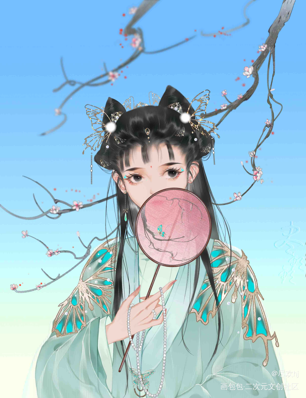 练练练_古风原创插画绘画练习绘画原创绘画作品