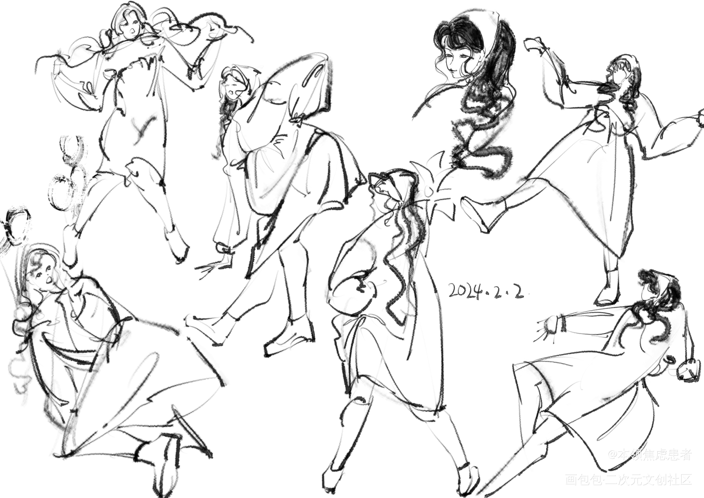 速写day33_奖学金计划绘画作品