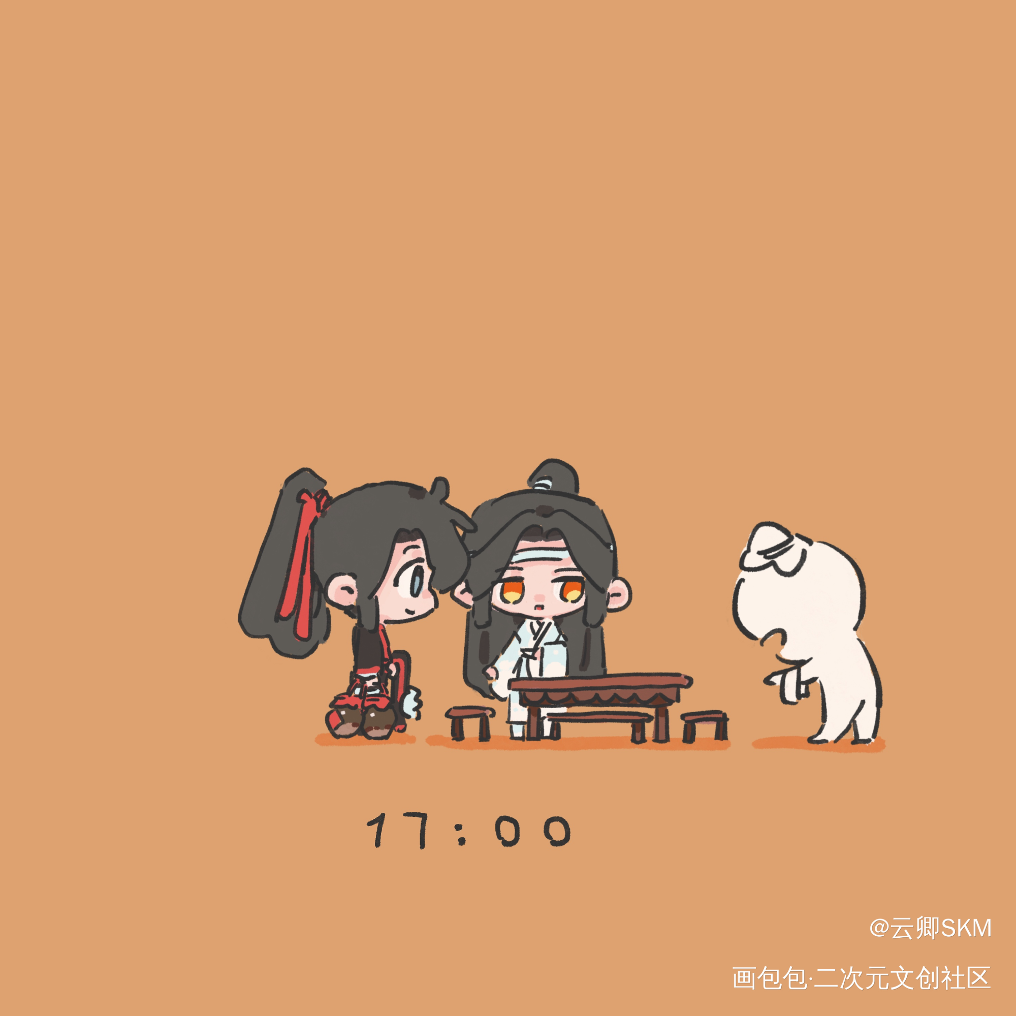 落座_魔道祖师绘画作品