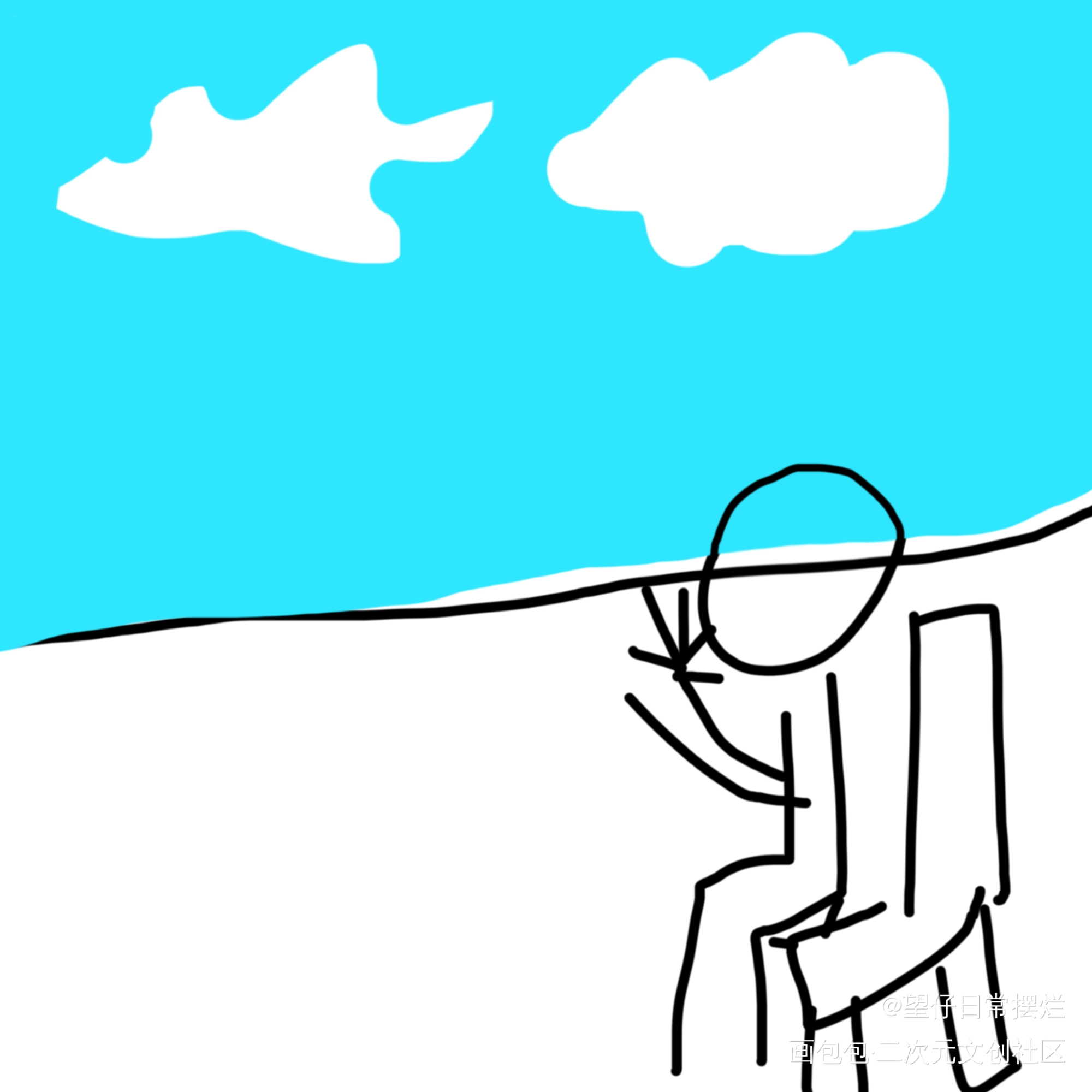偷偷去找出差的男朋友~_某某盛望·某某绘画作品