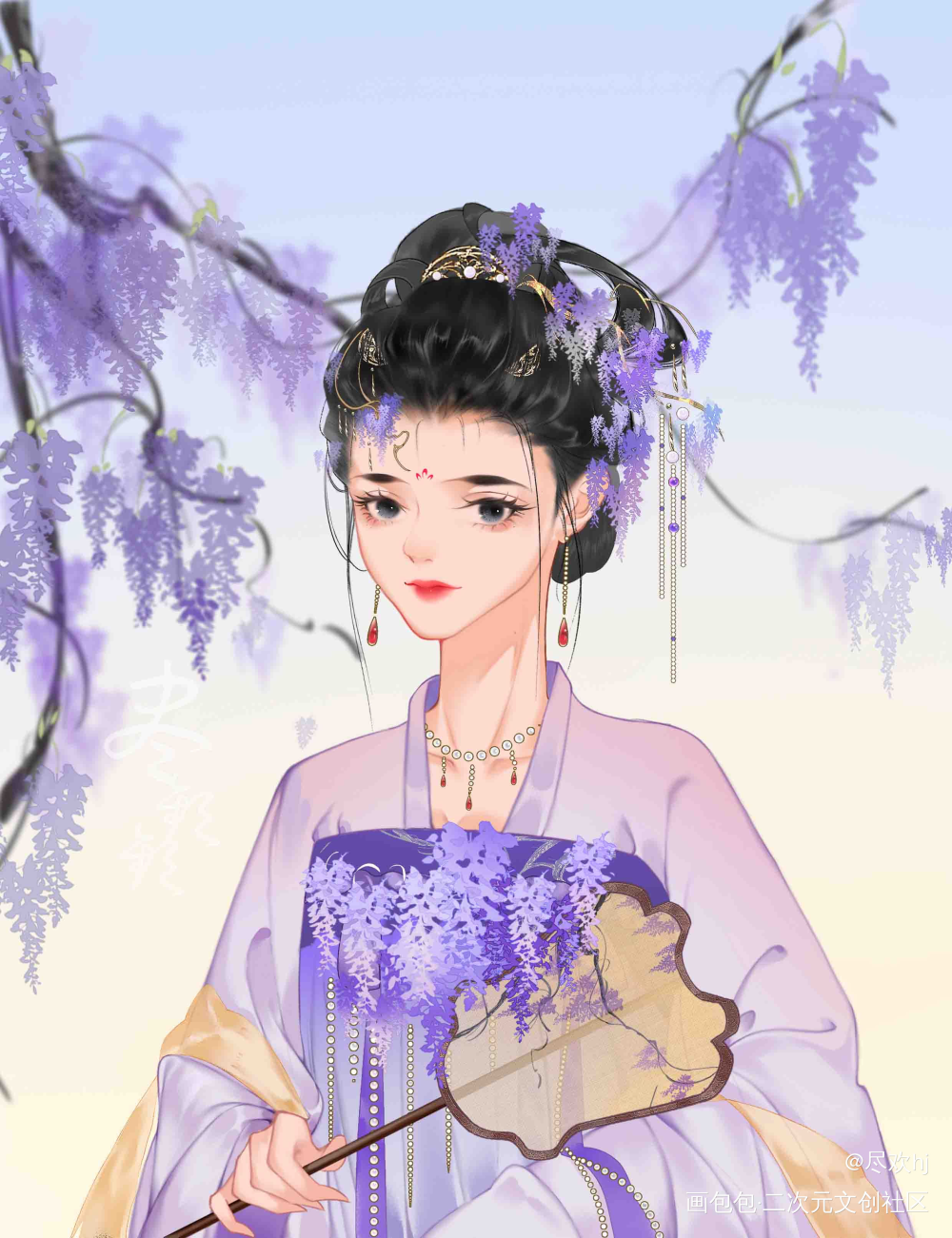 练_摸鱼页古风绘画练习绘画原创绘画作品