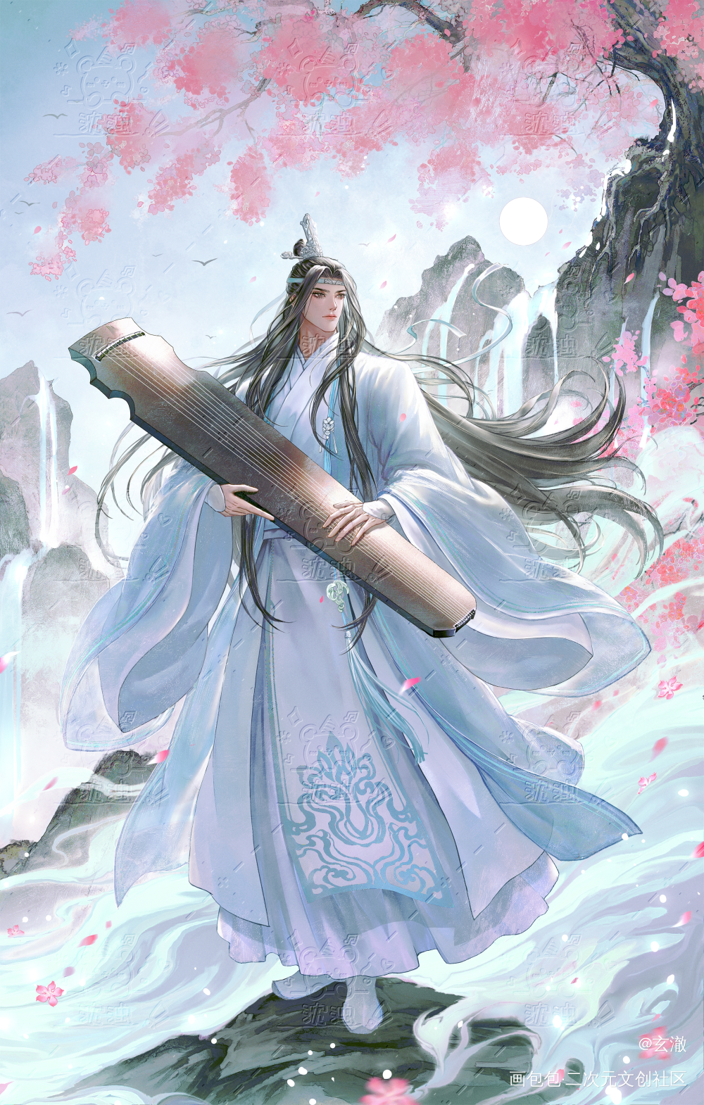 【昼】从别后，忆相逢_魔道祖师忘羡蓝忘机·魔道祖师蓝忘机0123生日快乐绘画作品