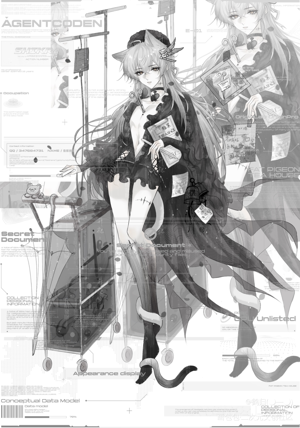 高冷猫猫_原创ococ绘画作品