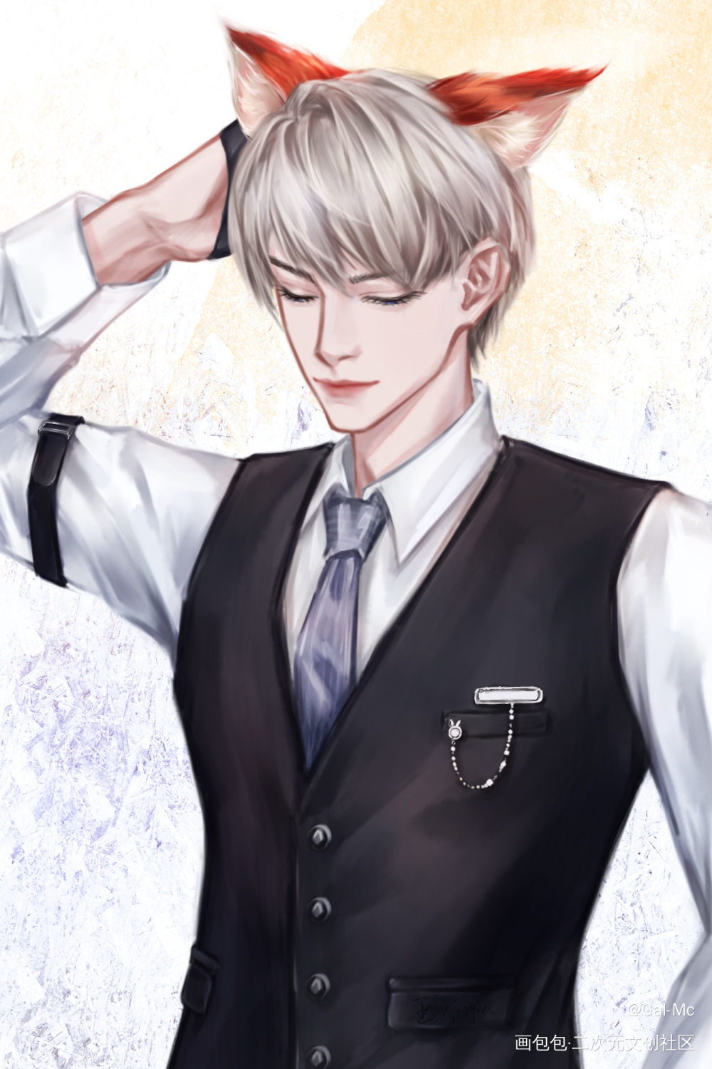 你们都说🌟是🐰，他明明是🦊_恋与深空乙女我要上首推沈星回绘画绘画作品