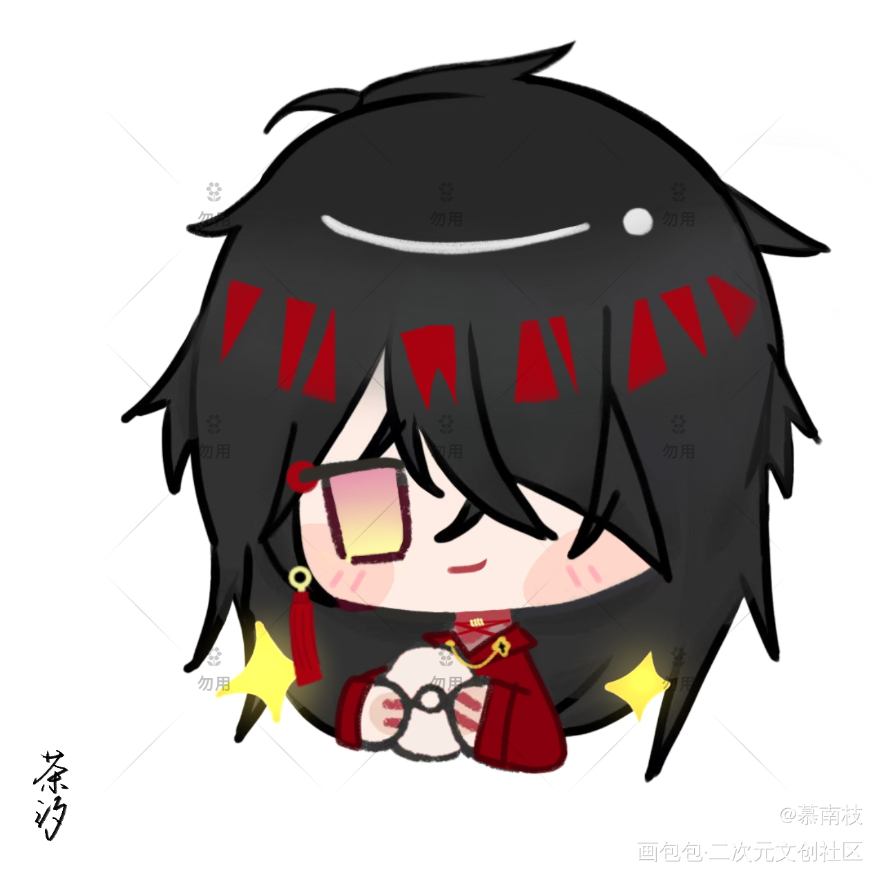 一只小盒~_彩虹社板绘涂绘画作品