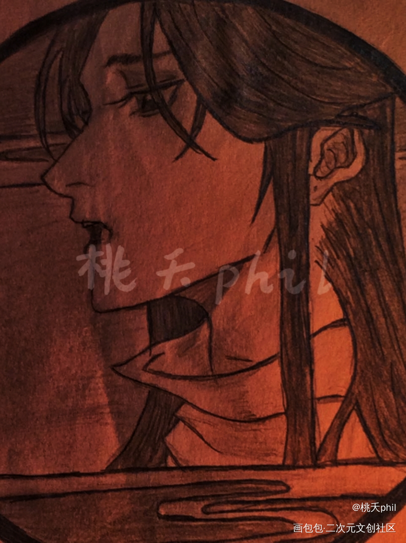 一张怜怜_天官赐福谢怜·天官赐福铅笔画古风绘画作品