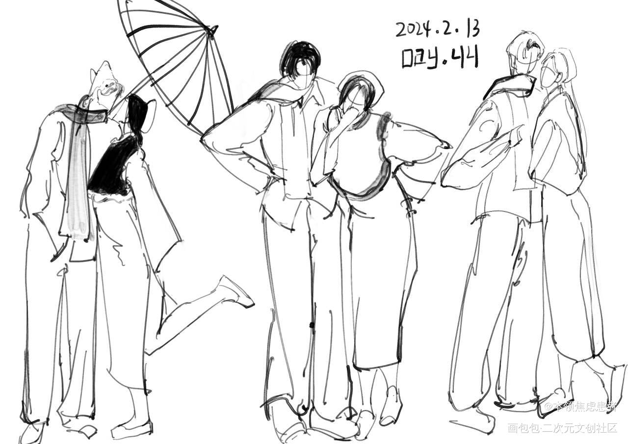 速写day44_奖学金计划绘画作品