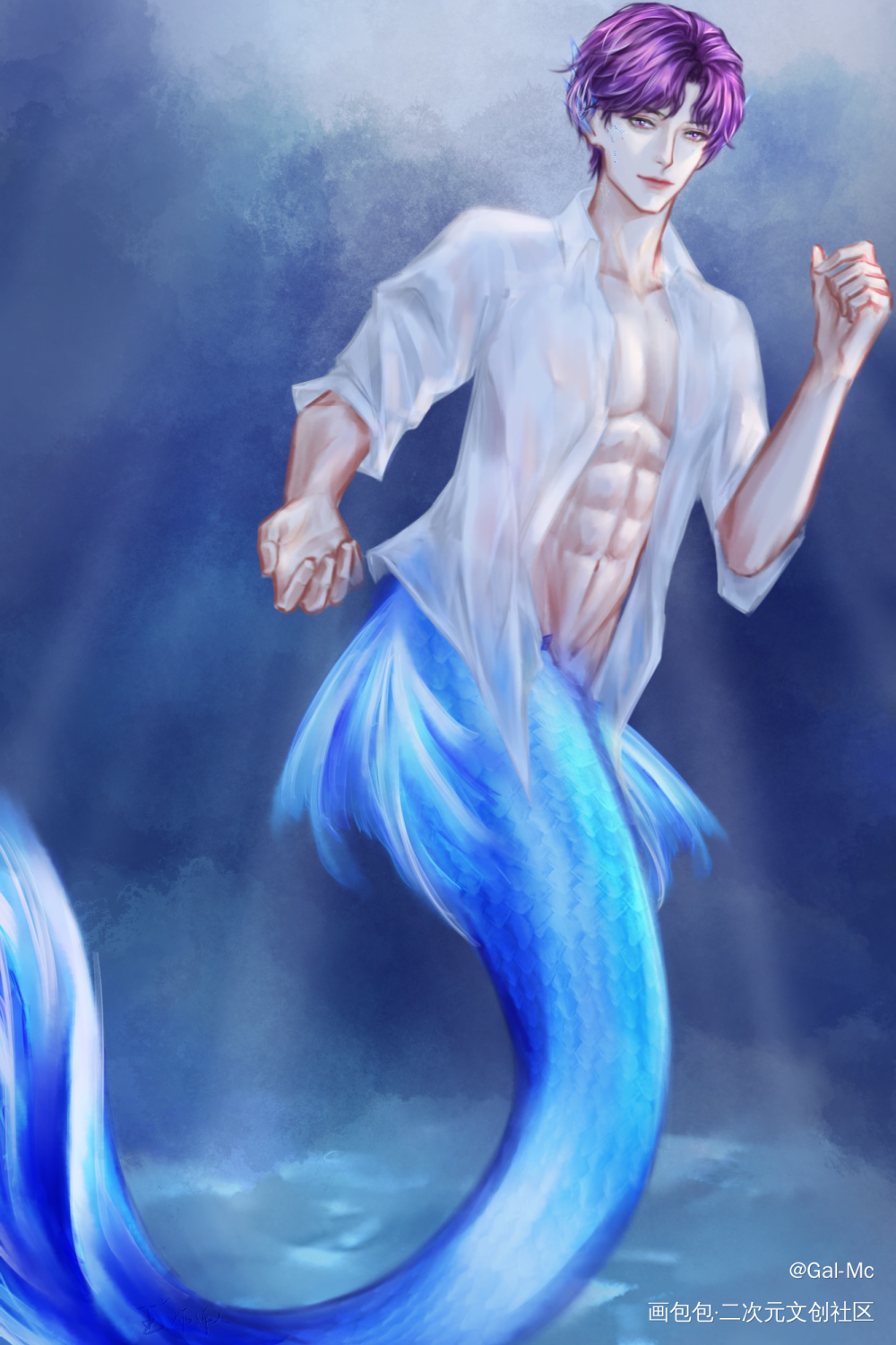 论摸🐟真的很快乐_恋与深空我要上首推祁煜绘画绘画作品