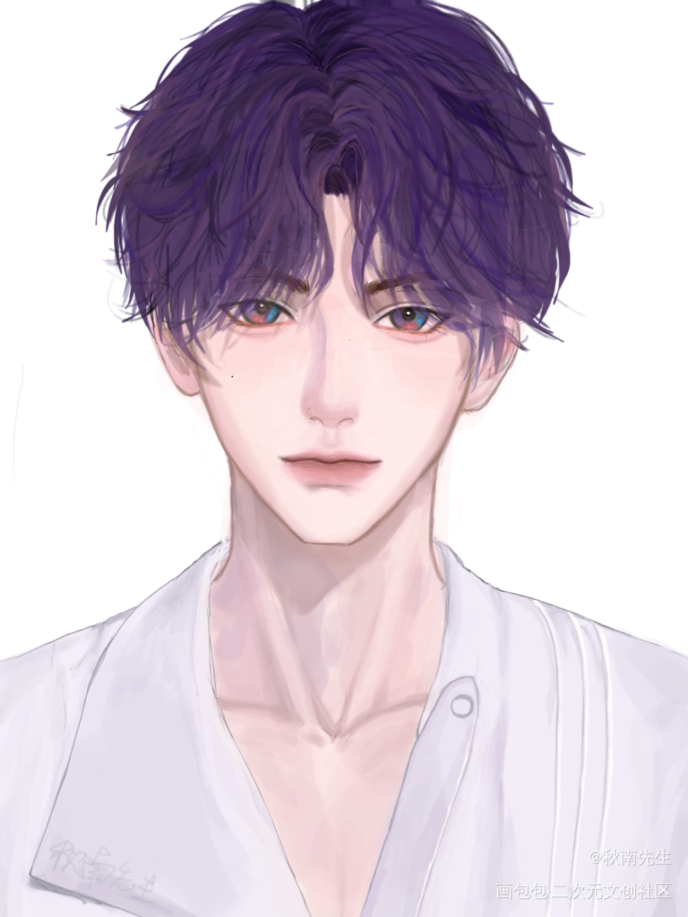 祁煜宝宝(｡･ω･｡)ﾉ♡_恋与深空同人恋与深空祁煜绘画作品