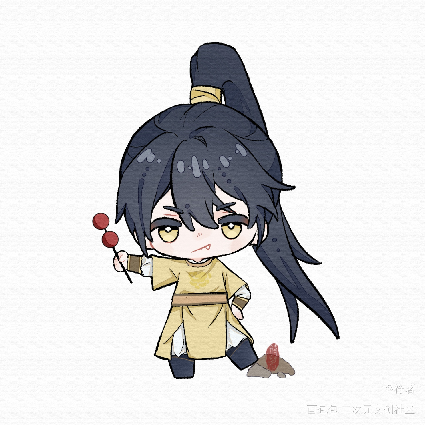 薛洋_魔道祖师薛洋平涂同人墨香铜臭绘画作品