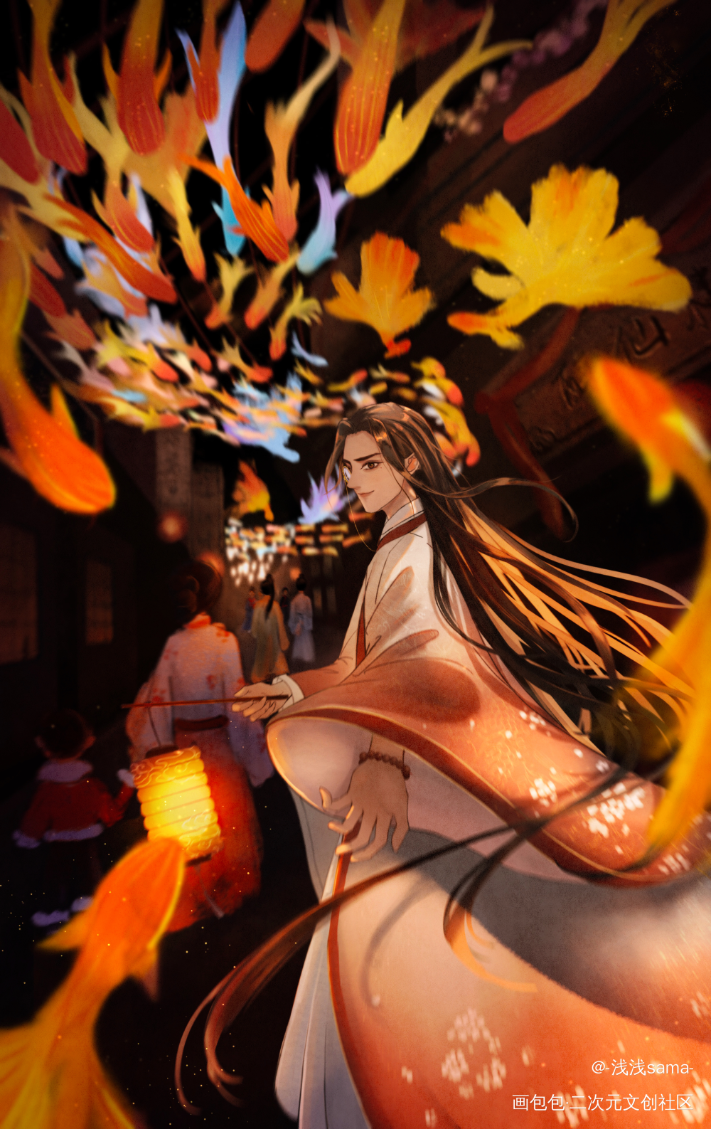 带儿子去逛灯会~_杀破狼长顾顾昀priest绘画作品