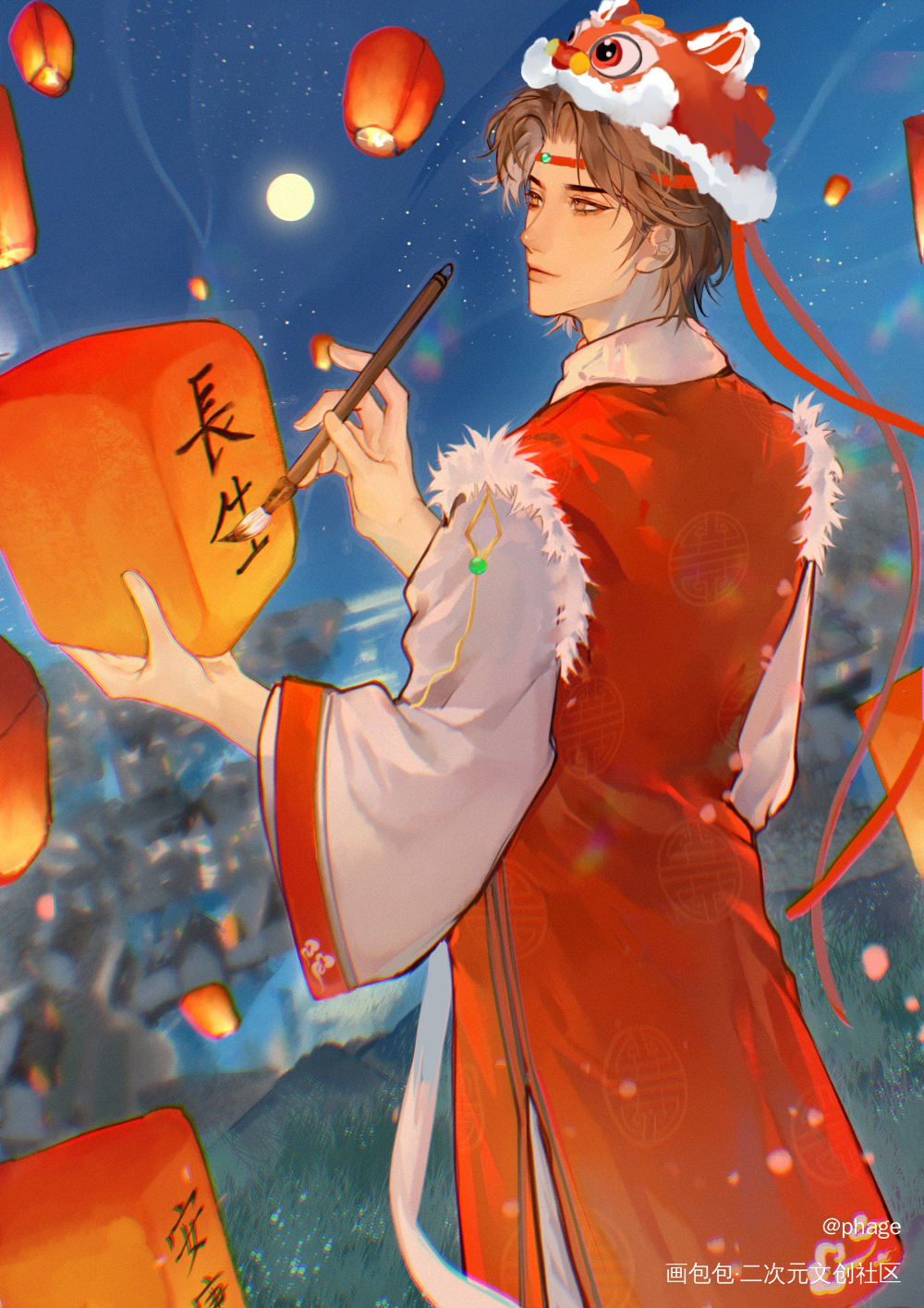 元宵快乐！_魔道祖师忘羡绘画作品