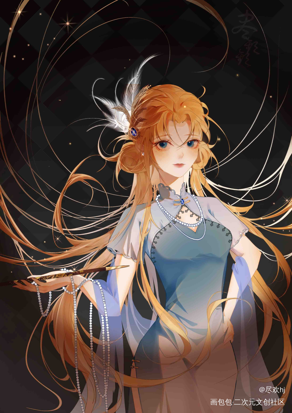 摸_摸鱼页原创插画绘画练习绘画原创绘画作品