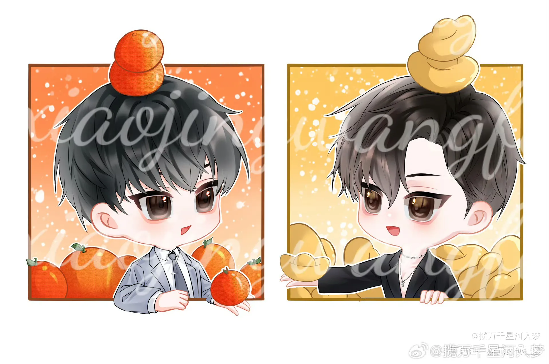 <李简·招财进宝>_188男团李简绘画作品