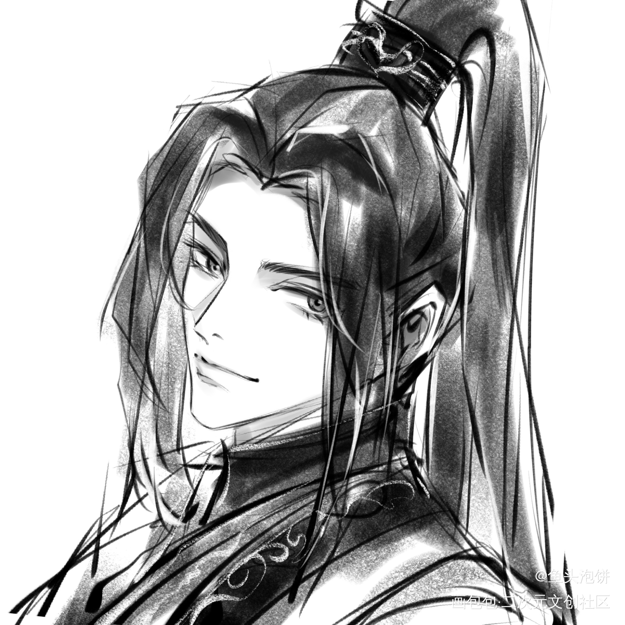 叶问舟_黑白简笔绘画作品