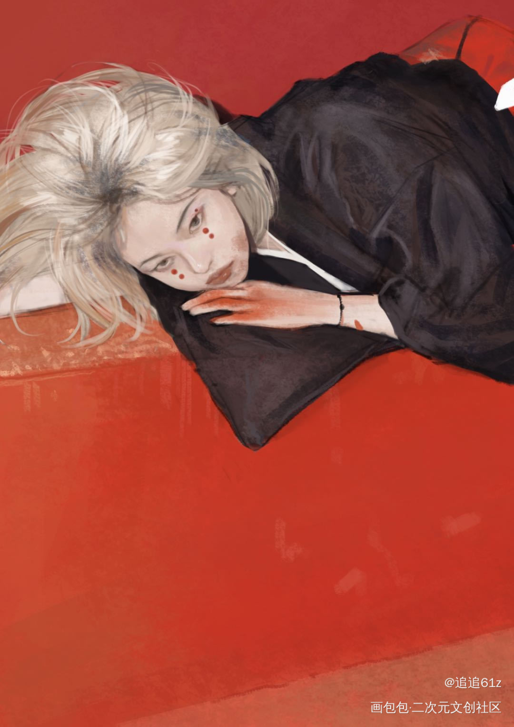 红_厚涂procreate绘画绘画作品