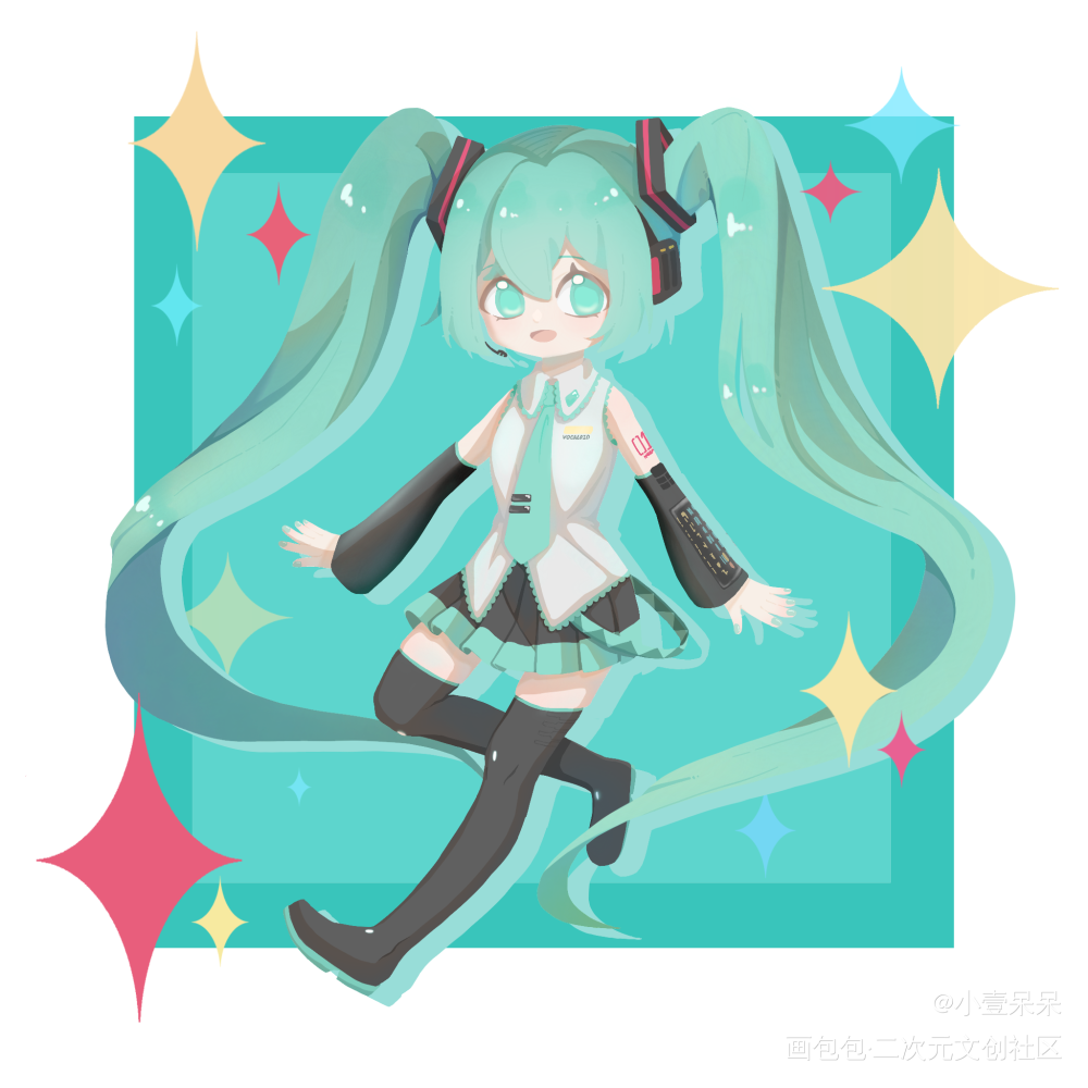 我去！初音未来！_VOCALOID绘画作品