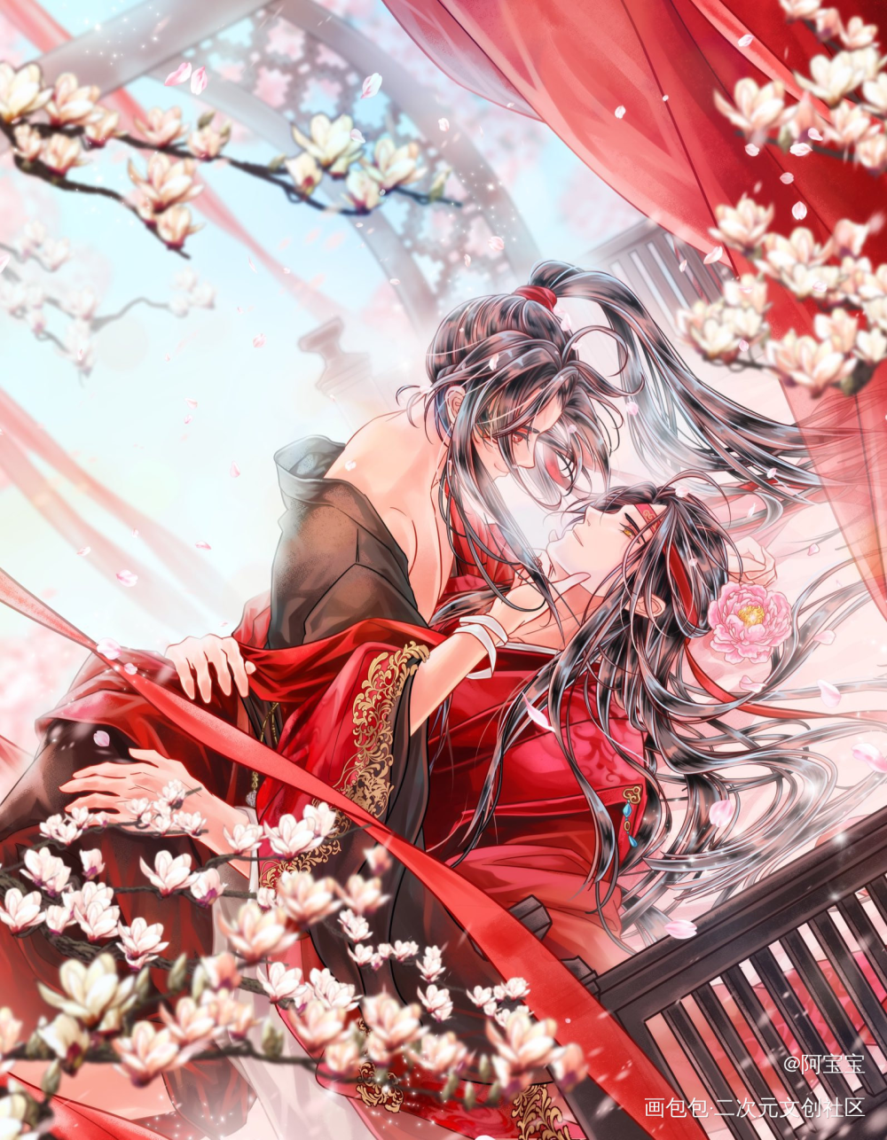 乒乒乓乓忘羨大婚_魔道祖师忘羨绘画作品
