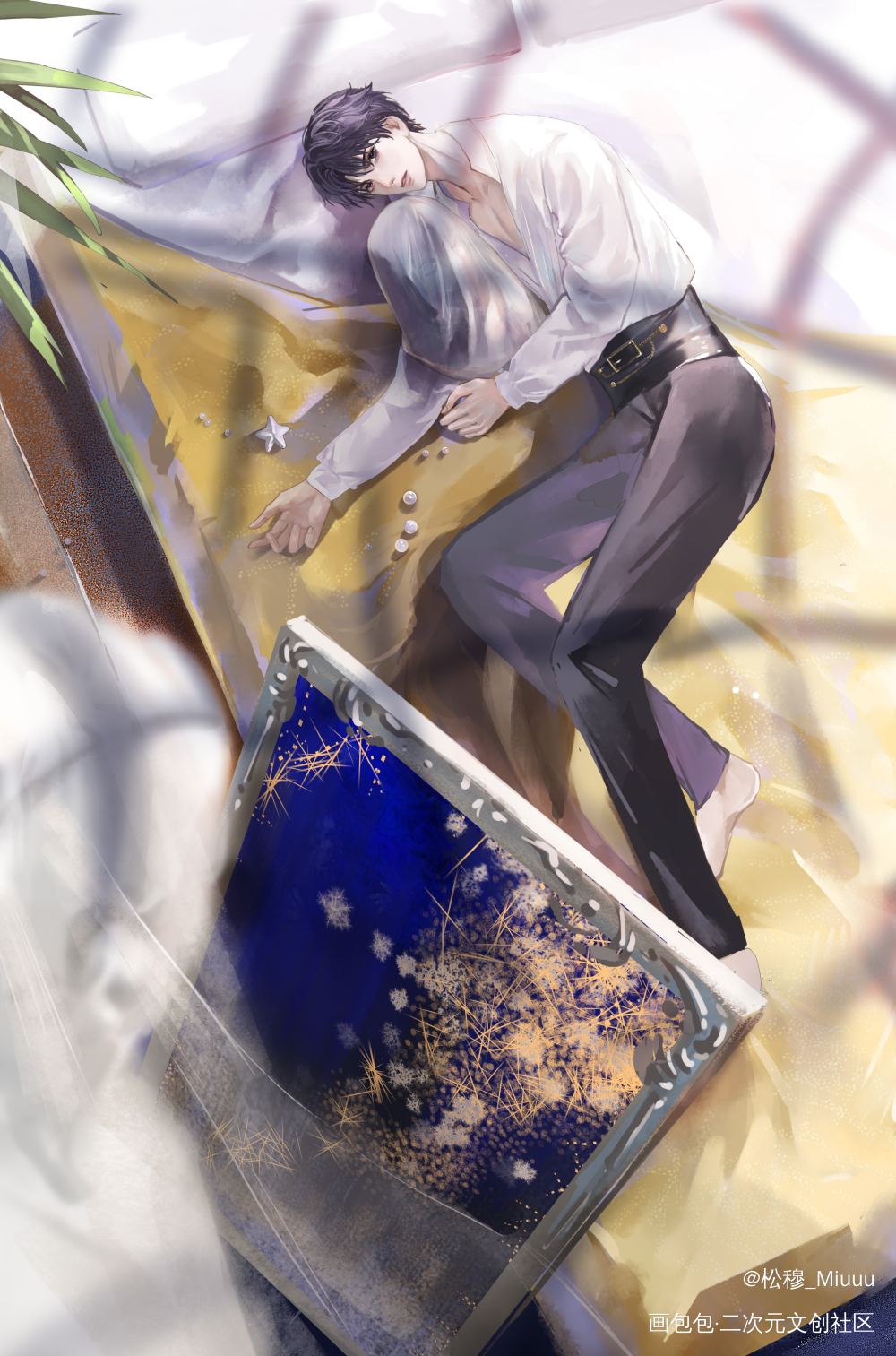 期待相遇的清晨_恋与深空祁煜绘画作品