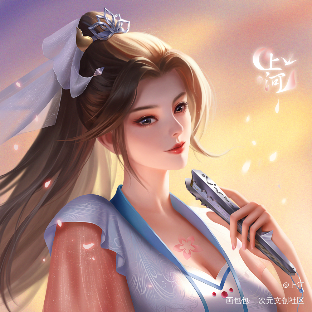 女装风师娘娘_天官赐福师青玄古风厚涂绘画作品