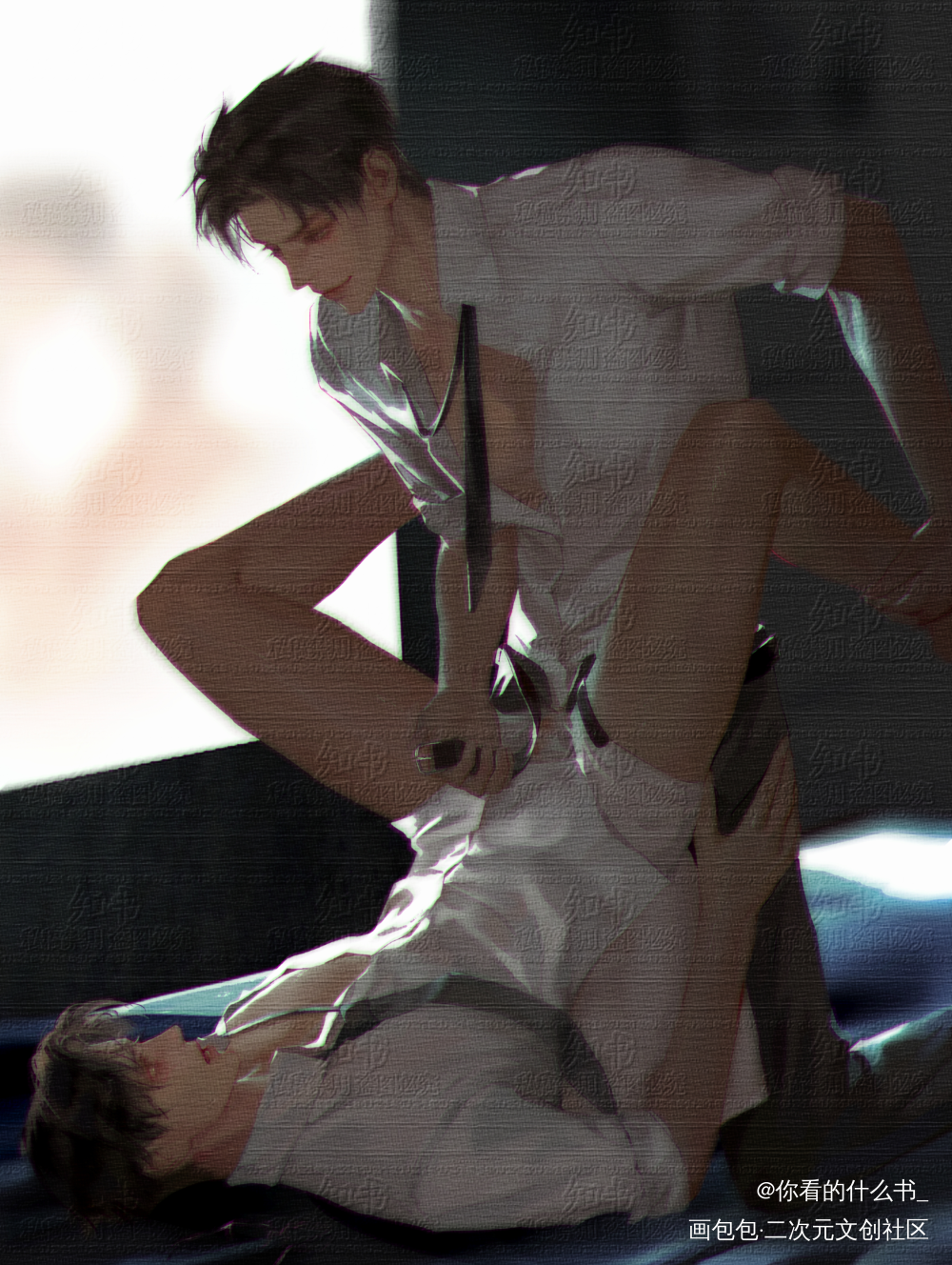 倒影_针锋对决188男团绘画作品